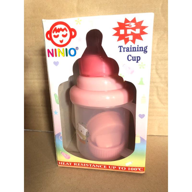 Botol Tempat Minum Bayi Ninio training cup 3 in 1 Training cup ninio (1 pcs)