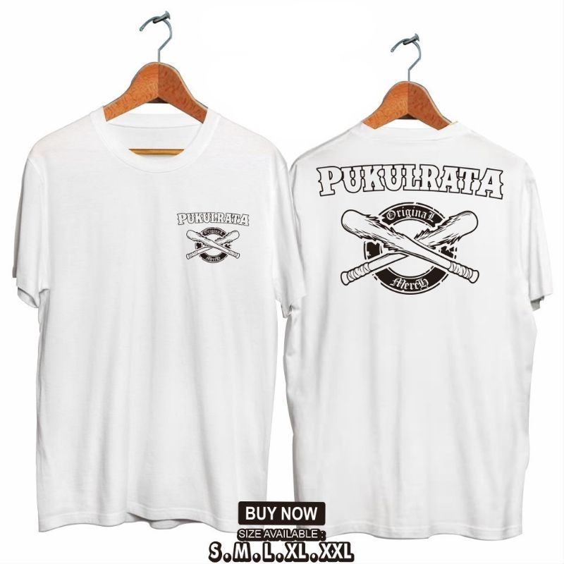 PUKUL RATA Baju Kaos Distro Premium Unisex Combed