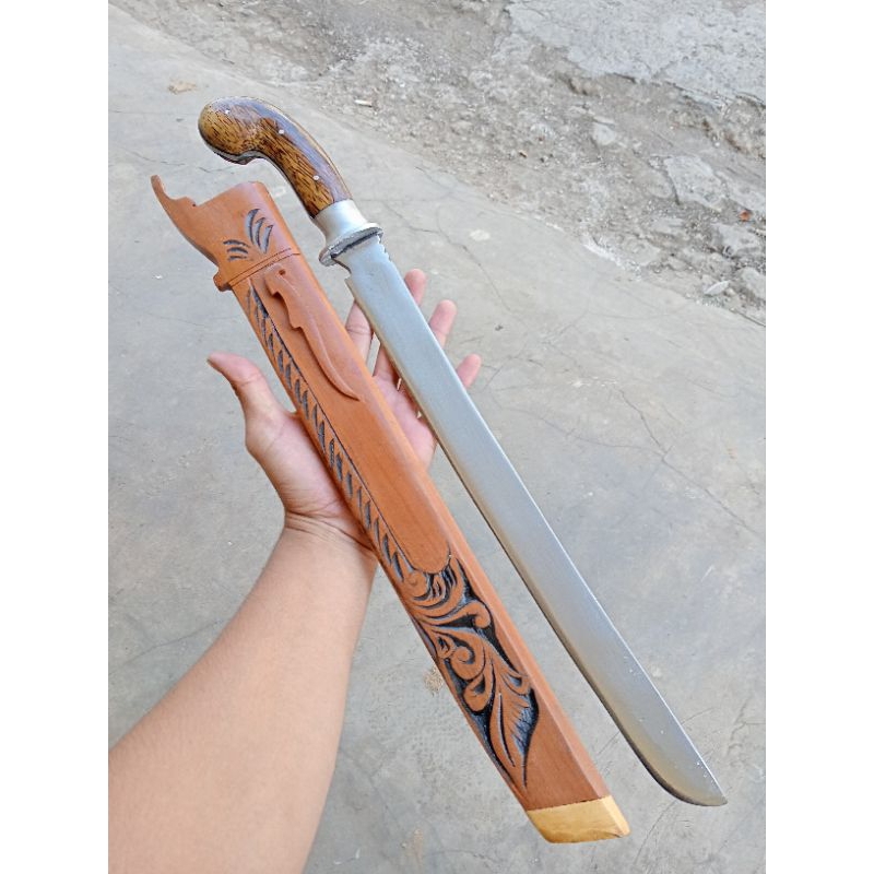 PISAU BERBURU 40cm / PISAU PAMOROAN/ PISAU FULL TANG DURAL/ PISAU UKIR