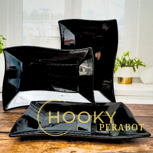 3 Piring saji kotak persegi panjang 28 cm piring saji melamin tebal tahan panas