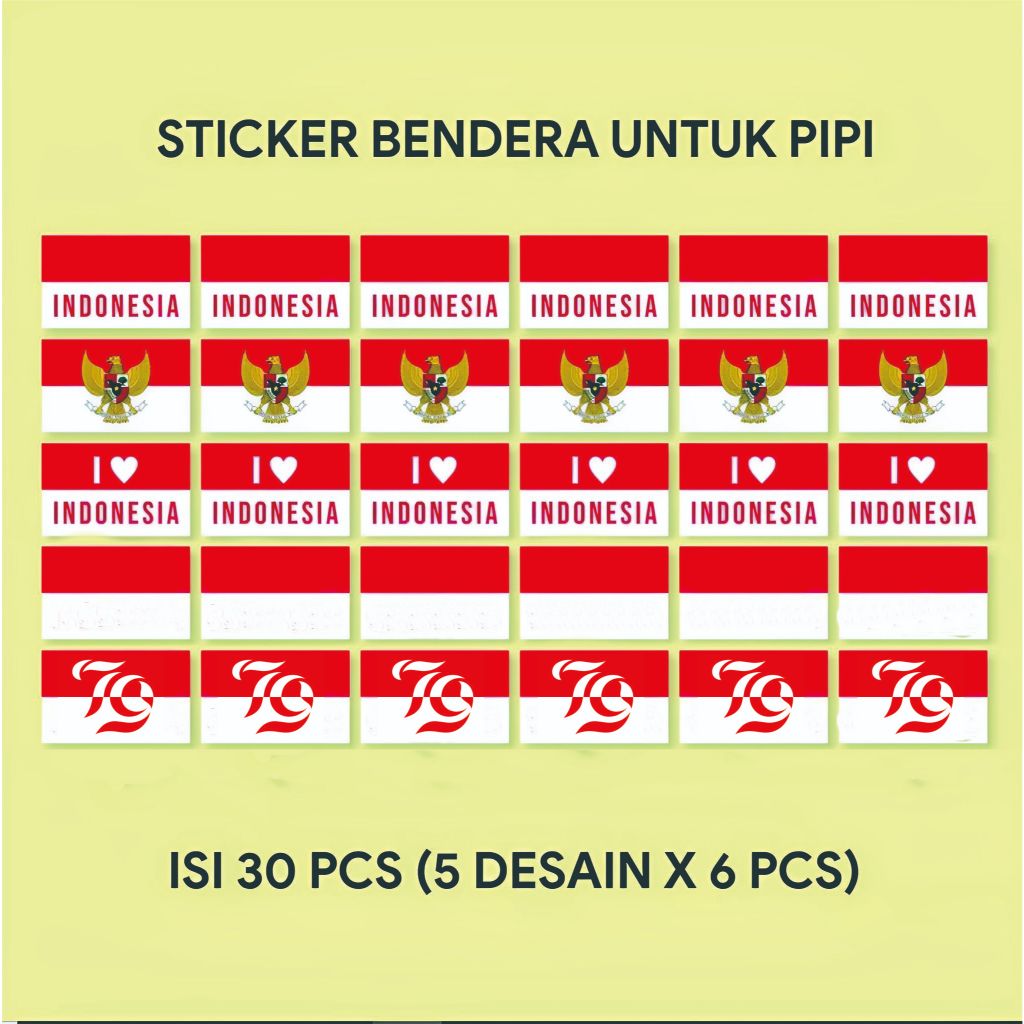 

Stiker Pipi HUT RI Bendera Merah Putih, Sticker Pipi HUT RI Bendera Merah Putih, Stiker Kemerdekaan, Sticker Kemerdekaan