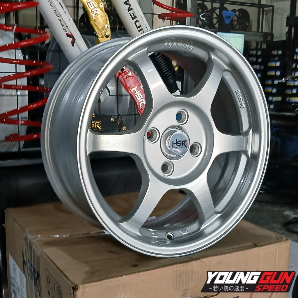 Velg Racing 15 Brio Agya Calya Sigra Mobilio HSR Ring 15 Yuzawa Silver