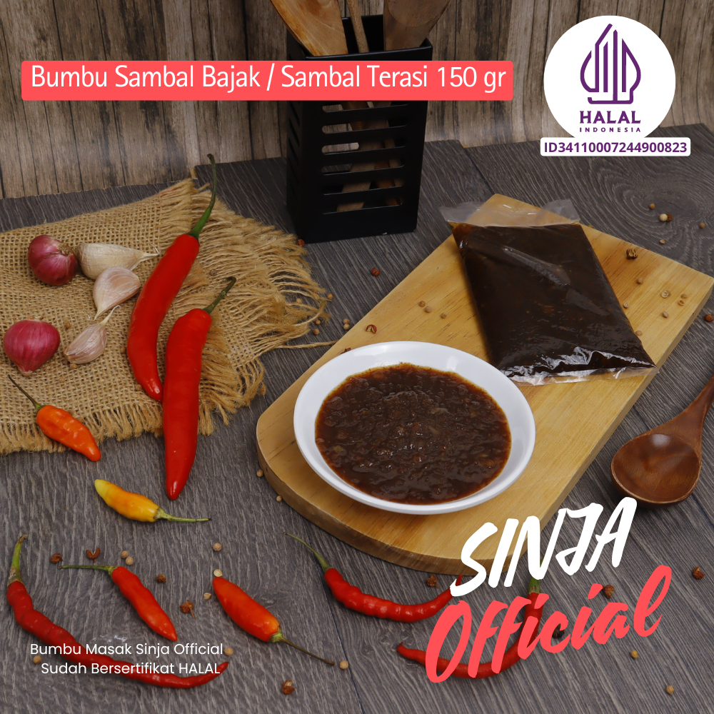 

Bumbu Instan Sambel Terasi Bajak 150 Gr untuk 20-30 Porsi