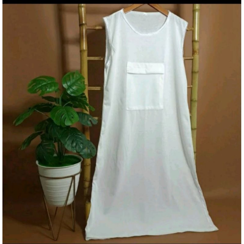 Kaos singlet panjang daleman gamis haji panjang