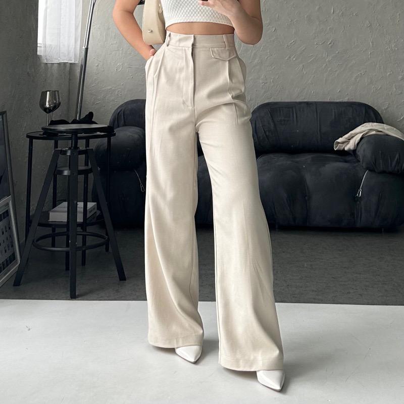 ORO PANTS - Loose Pants Trouser Wanita - Celana Anti Kusut - Celana Kulot Wanita