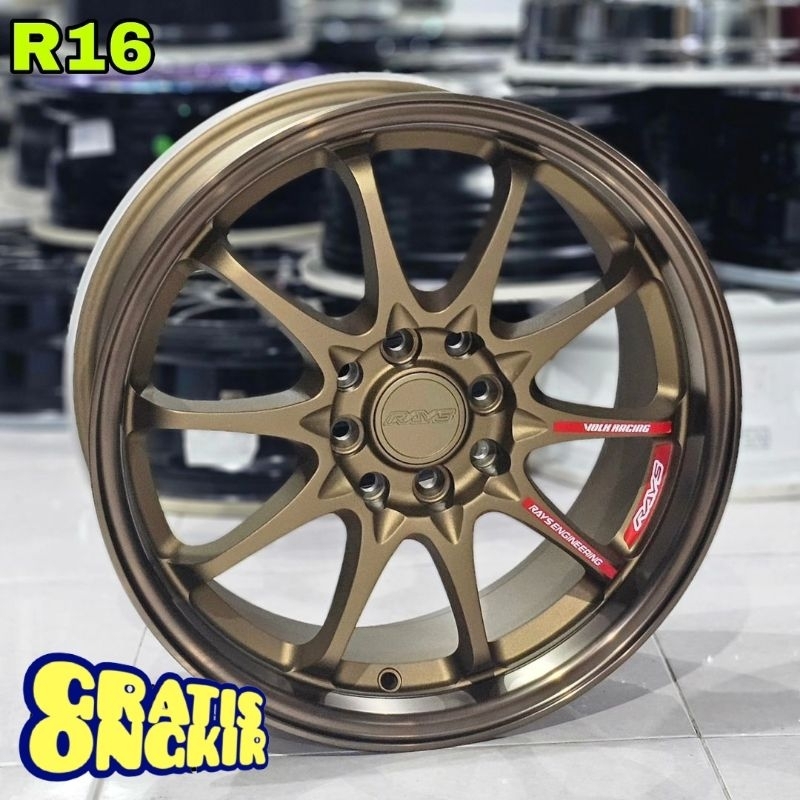 velg racing mobil ring 16 VOLKRAYS CE28 velg mobil ring 16 velg racing mobil import termurah te37 r1