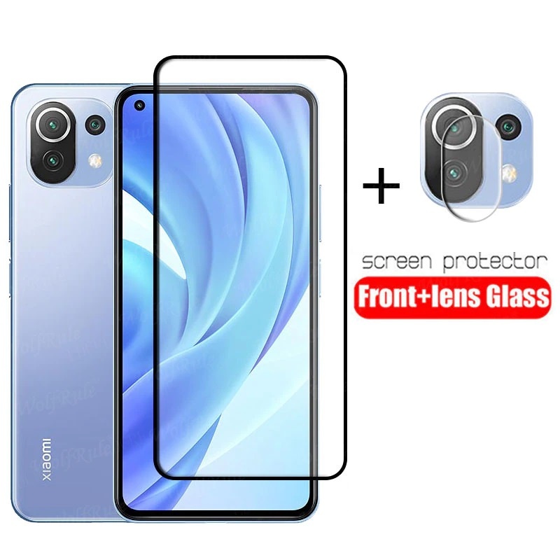 Tempered Glass Xiaomi Mi 11 Lite PAKET Tempered Glass CAMERA LENS Anti Gores Hp Mi 11 Lite