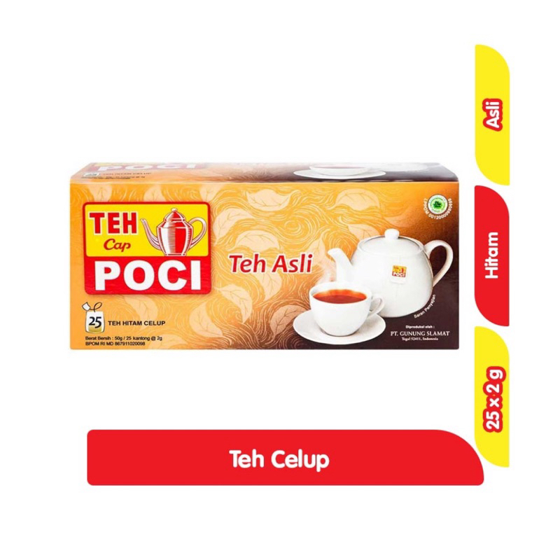 

Poci Teh Hitam Celup Teh Asli 25 x 2 gram