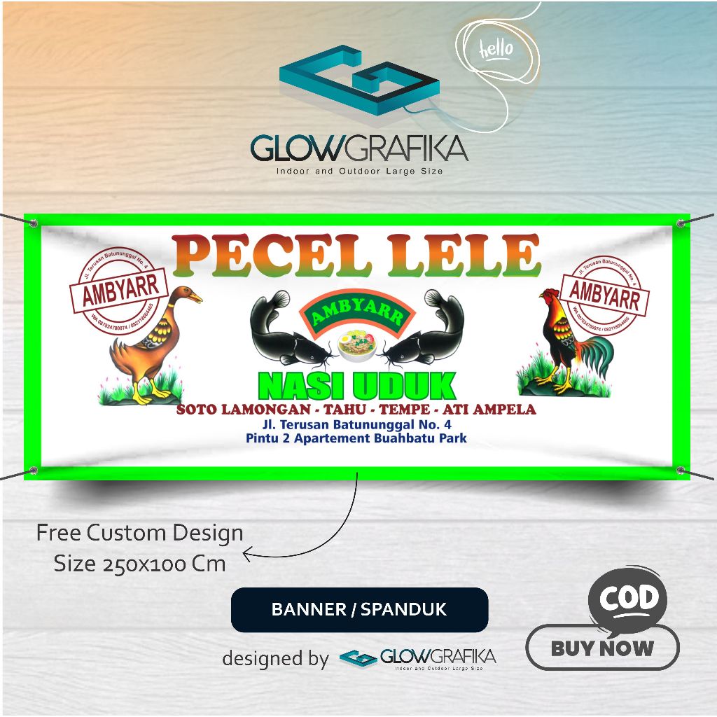 Cetak Spanduk Banner Pecel Lele
