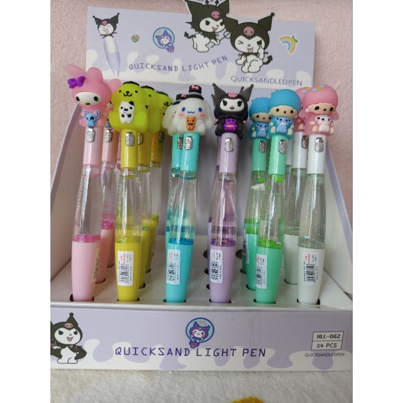 

Pulpen glitter air LED sanrio | pulpen 4 warna LED sanrio | pulpen lampu