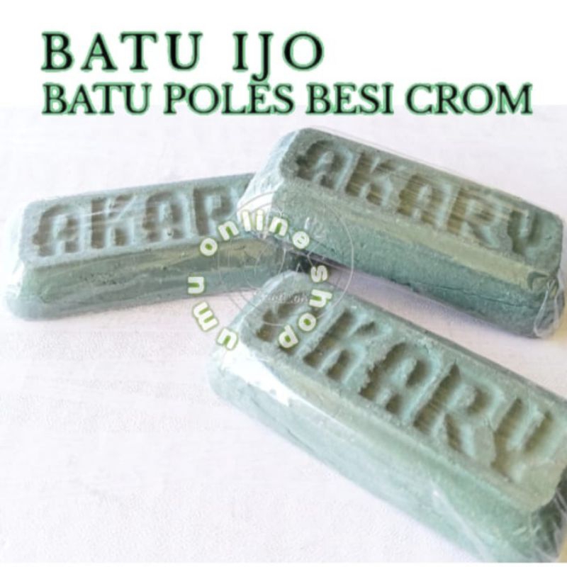 Batu ijo batu poles krom besi