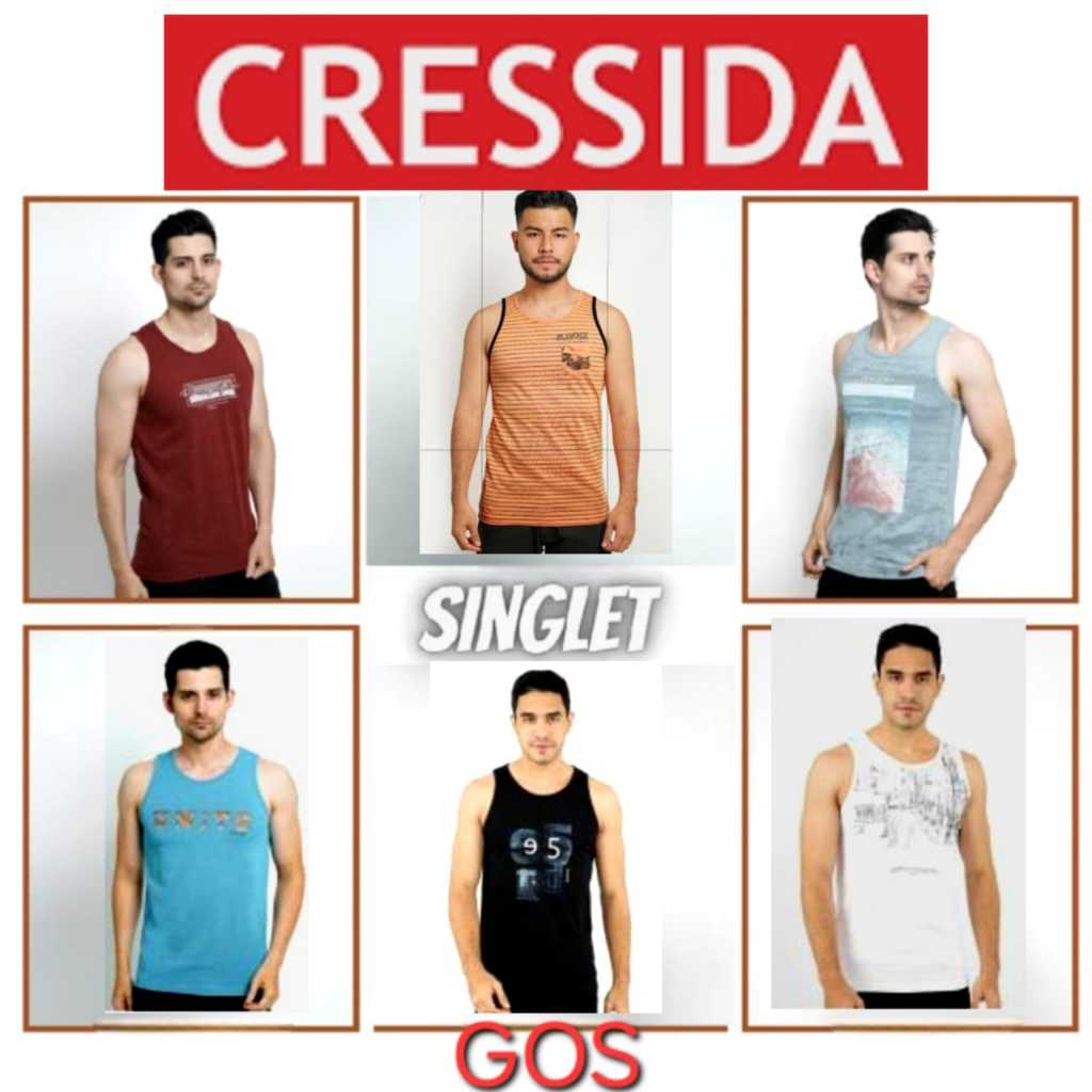 gof CRESSIDA SINGLET PRIA Pakaian Pria Pakaian Kaos Dalam Cressida Singlet Original M-XL