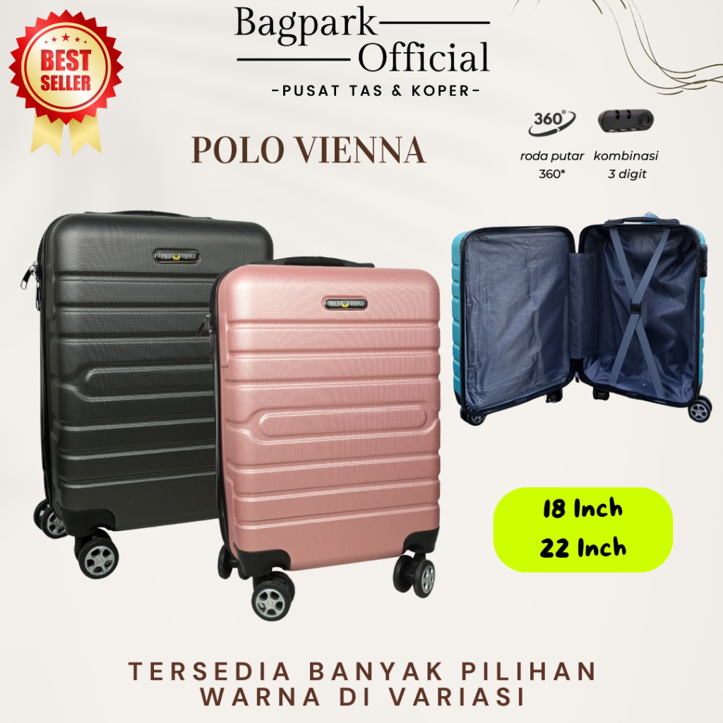 flash sale bagpark koper fiber polo tronto polo vienna 18 inch / koper fiber polo 22 inch / koper