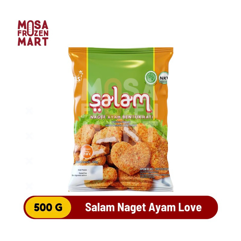 

Salam Naget Ayam Love 500 G | Chicken Nugget