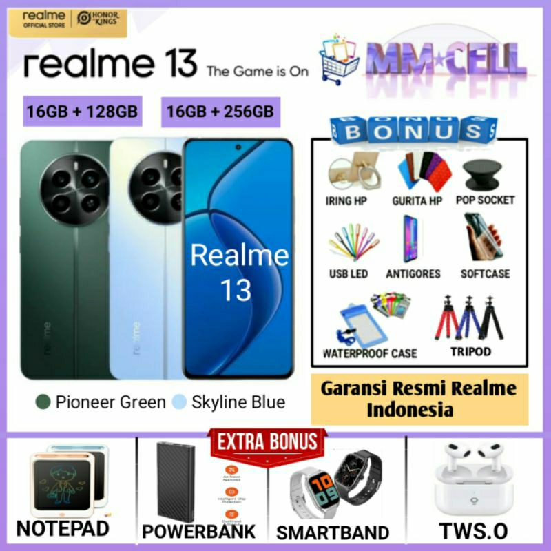 REALME 13 NFC RAM 8/256 GB | REALME 13 RAM 8/128 GARANSI RESMI REALME INDONESIA