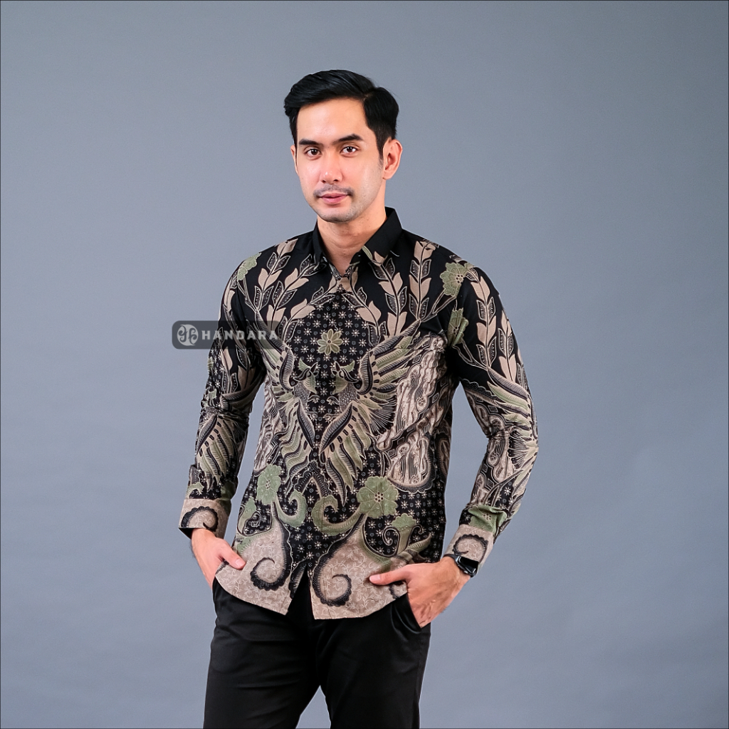 Handara Batik Premium Pria Lengan Panjang Slim Fit Furing - Dewantara