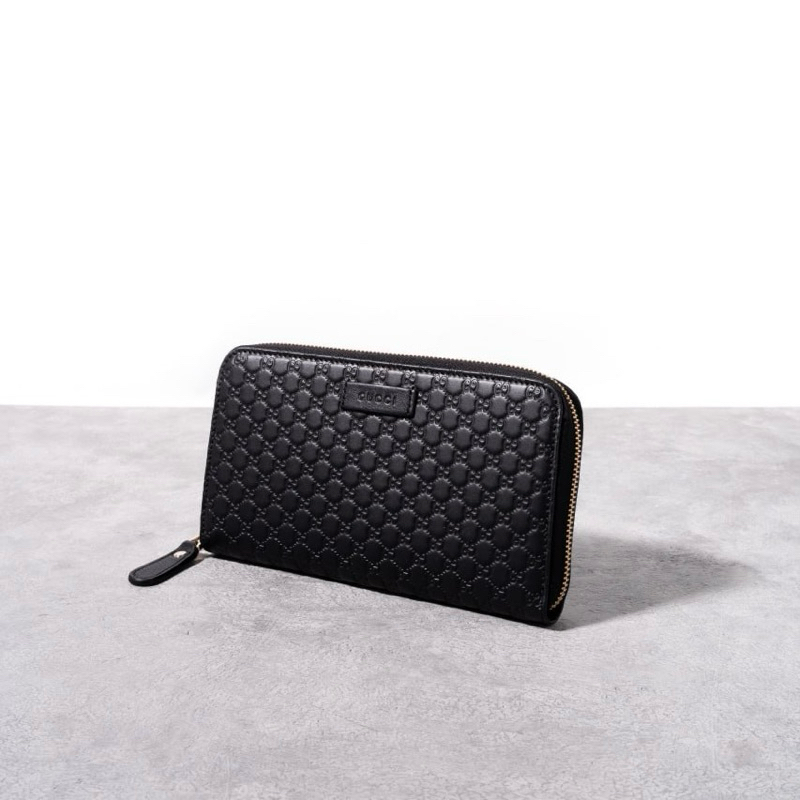 GUCCI Guccissima Guccisima Sima Micro GG Zip Around Continental Long Wallet