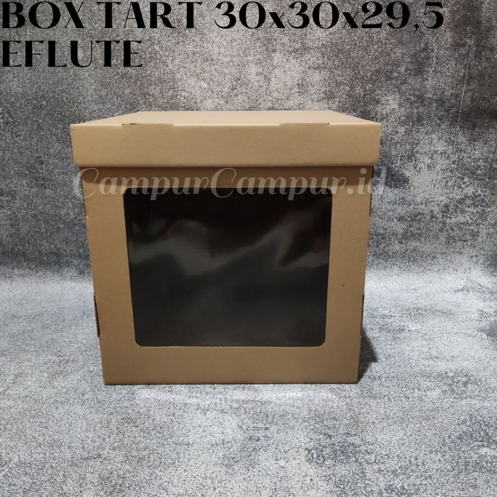 

Box Kardus Window Eflute Die cut Kotak Tart Cake Tinggi 30x30x29,5 cm Dus Kue Tart Ulang Tahun Hampers