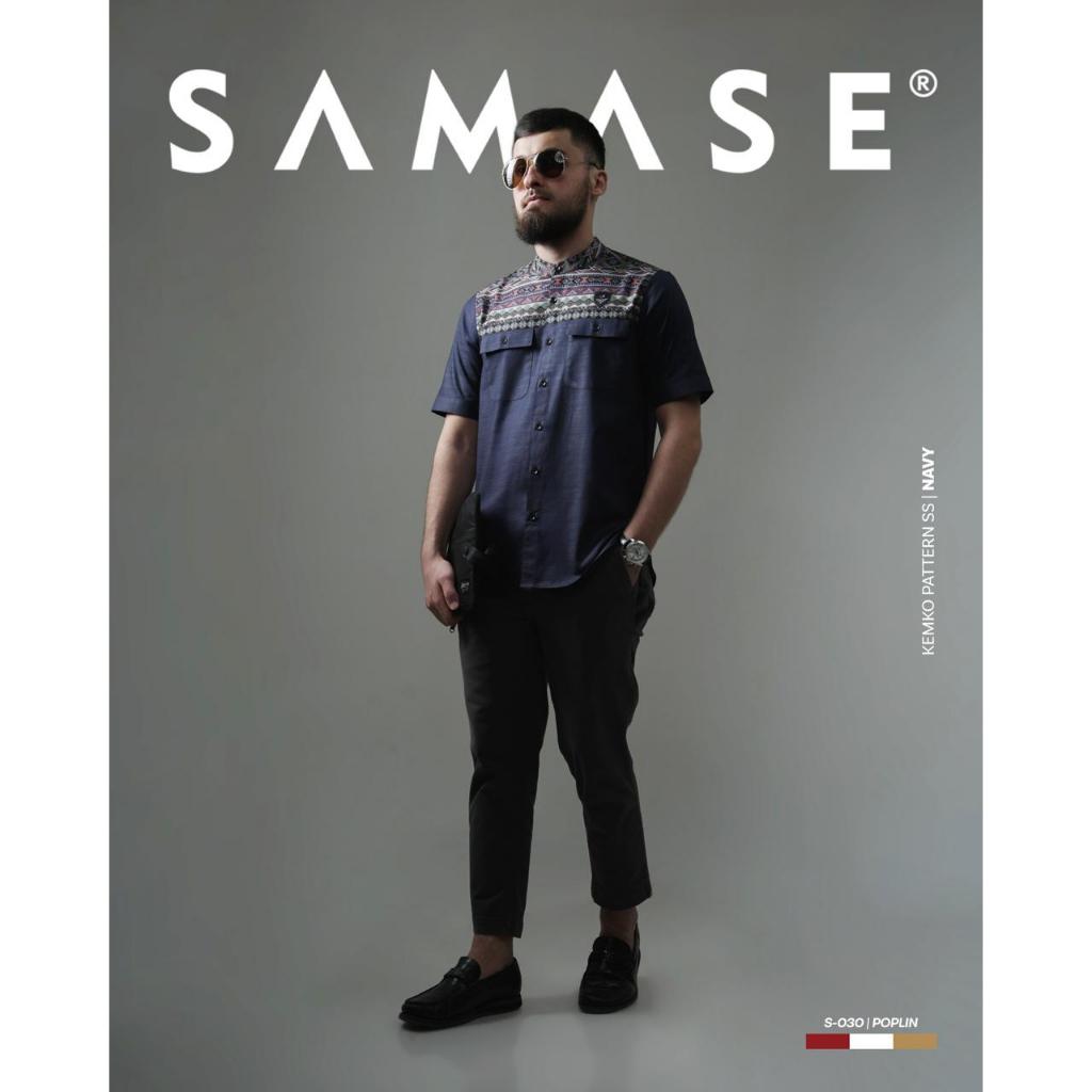 SAMASE Kemko Pattern Heritage S030 Baju Kemaja Koko Pakaian Muslim Pria Dewasa Samase Clothes Offici