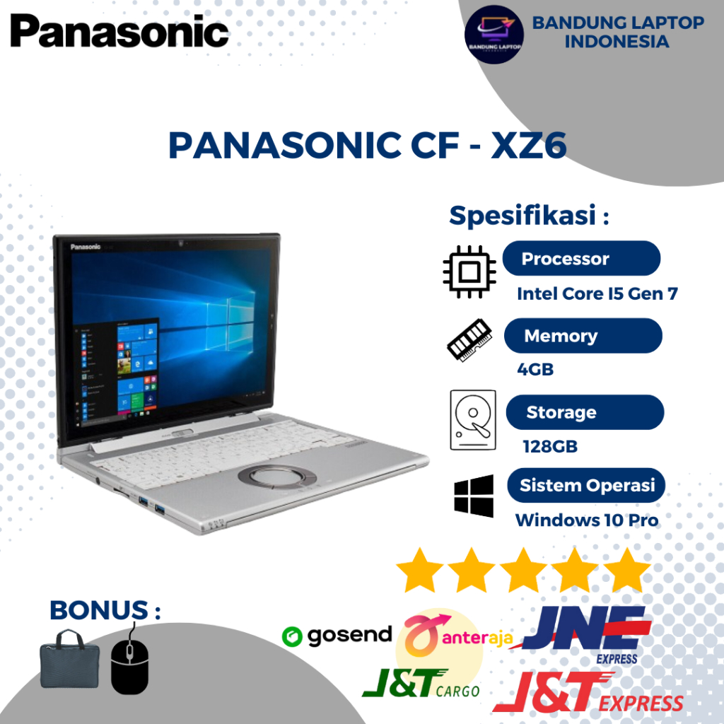 Laptop Panasonic CF-XZ6 Core i5 Gen 7 Ram 4GB SSD 128GB Tablet
