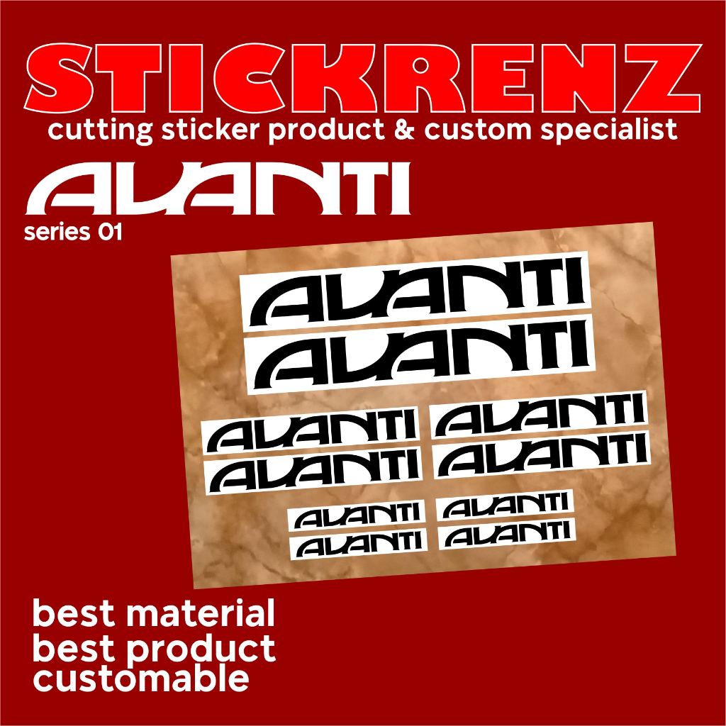 Cutting Sticker Stiker Frame Sepeda Roadbike Avanti 01 Custom