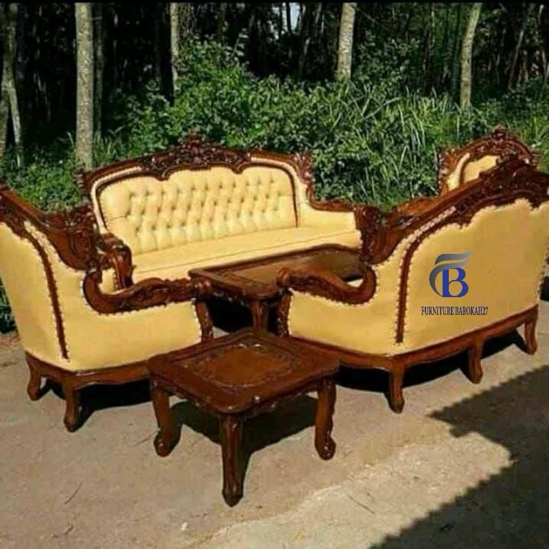 KURSI TAMU VIRGINIA KAYU JATI JEPARA