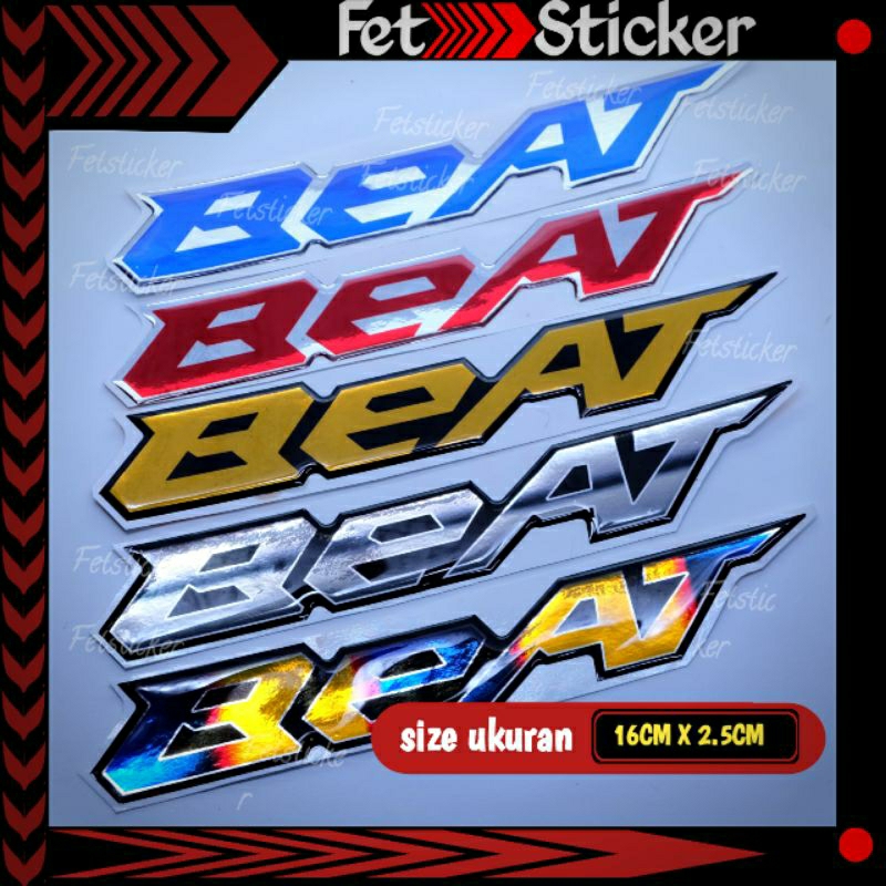 Emblem Timbul Titanium Honda Beat