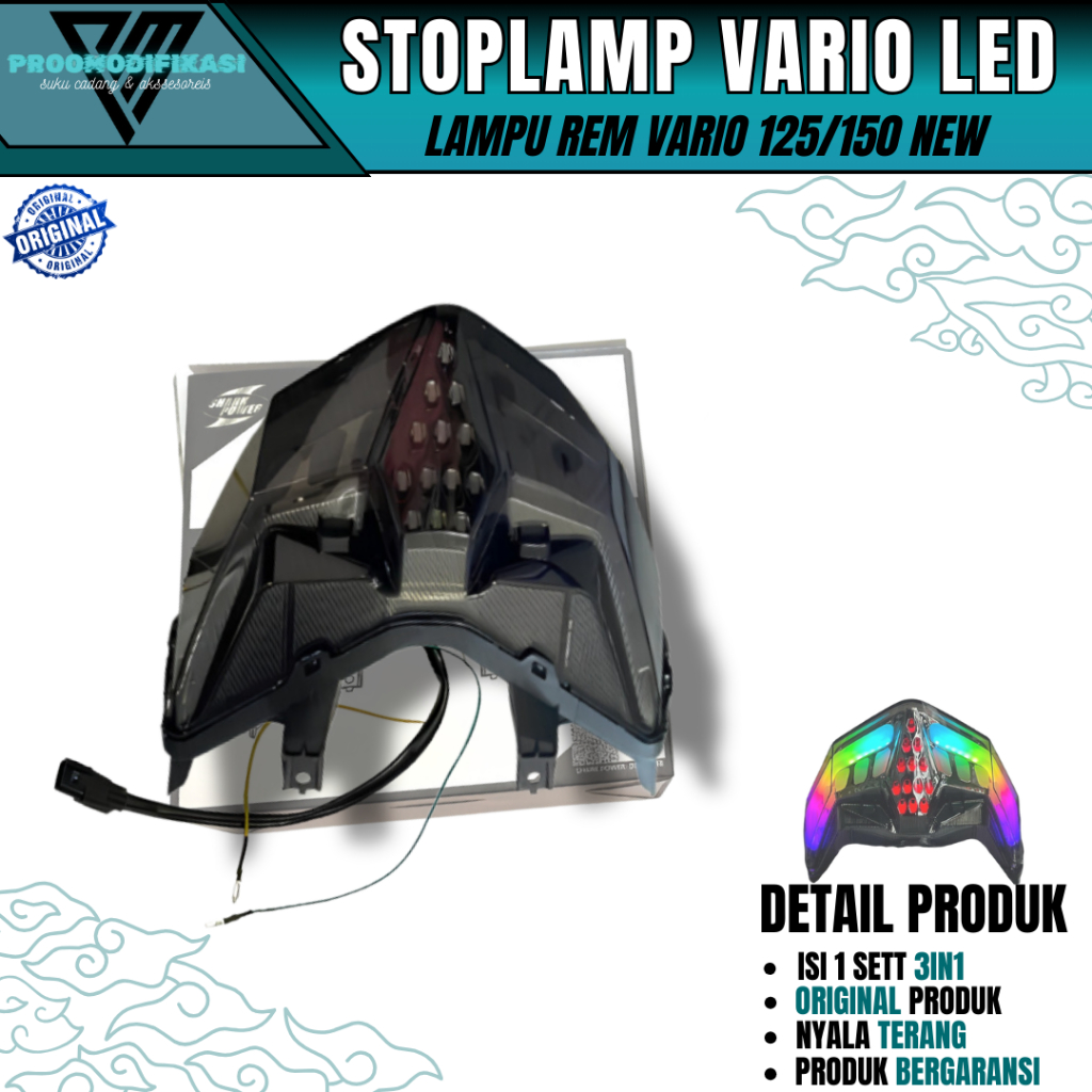 STOPLAMP VARIO 125 OLD 150 NEW STOPLAMP VARIO 125 150 NEW RGB Full Set Running 2018-2023 3 in 1