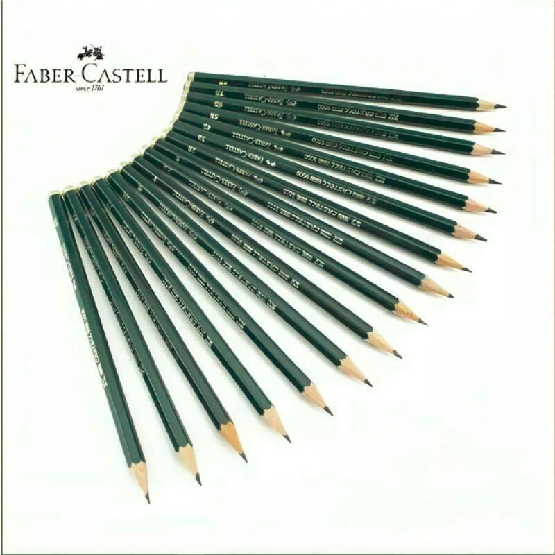 

Faber Castell Pensil Kayu Hijau Lengkap B, 2B, 3B, 4B, 5B, 6B, 7B, 8B, HB, F, H, 2H, 3H, 4H, 5H, 6H