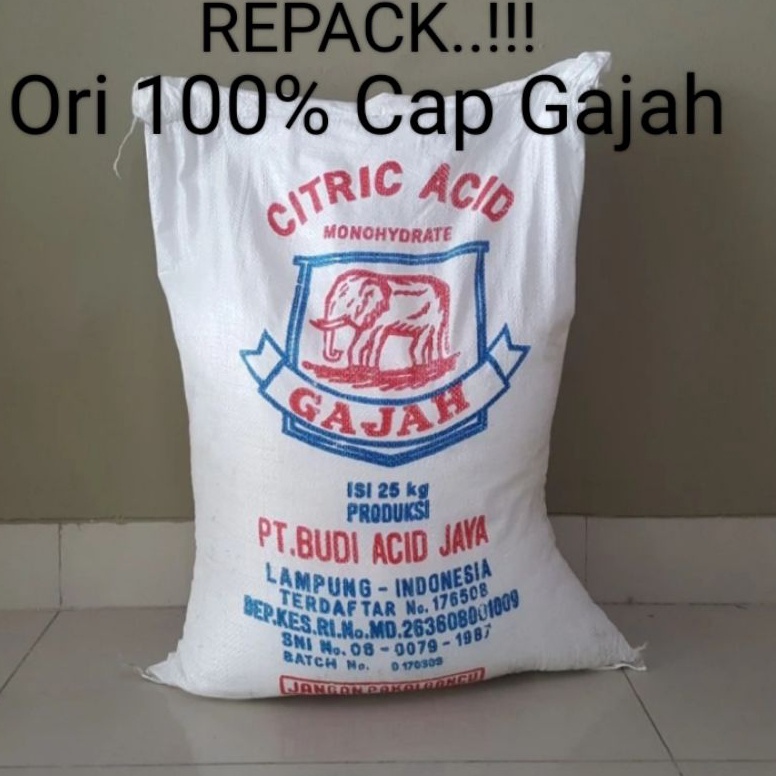 Dijual Sitrun Asli 1 Cap Gajah REPACK 1 Kilo Gram Asam Sitrun 1kg Citrun