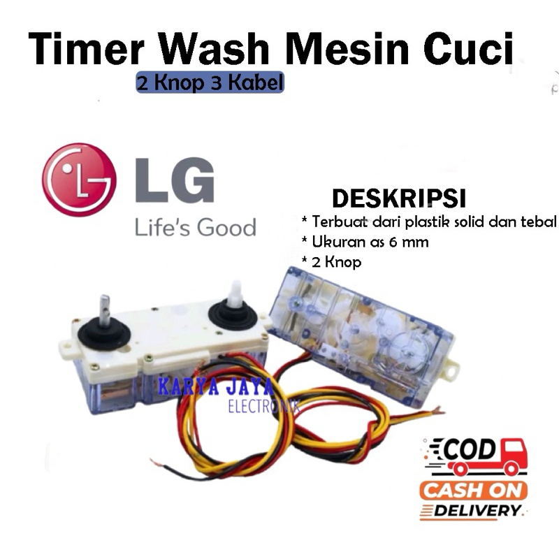 LG P120R Timer Wash Mesin Cuci 2 Tabung P-120R 3 Kabel