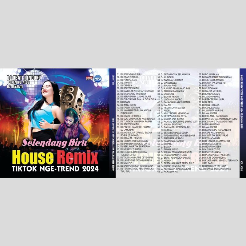 Kaset Mp3 Audio Lagu House Remix Terbaru Selendang Biru 2024