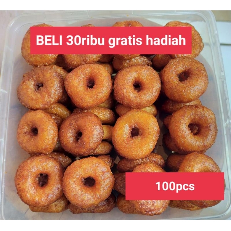 

KUE CINCIN GULA MERAH 100pcs kue Ali agrem