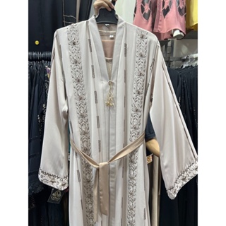 SET ABAYA BORDER WARNA || ABAYA INNER + OUTER || ABAYA IMPOR MESIR ORIGINAL