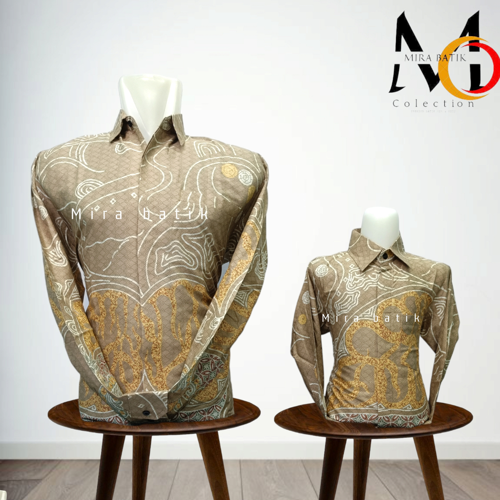 batik kuning gading_batik couple ayah anak kuning gading bahan katun premium cod