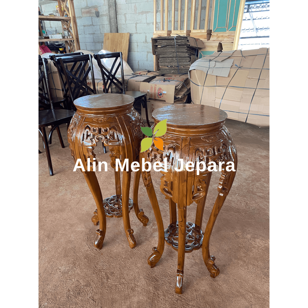 Meja Bulat Cumi, Meja Cumi Tinggi 80cm