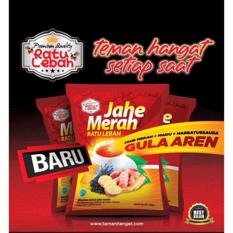 

Jahe Merah Lebah Ratu Plus Madu Habbatussauda Gula Aren
