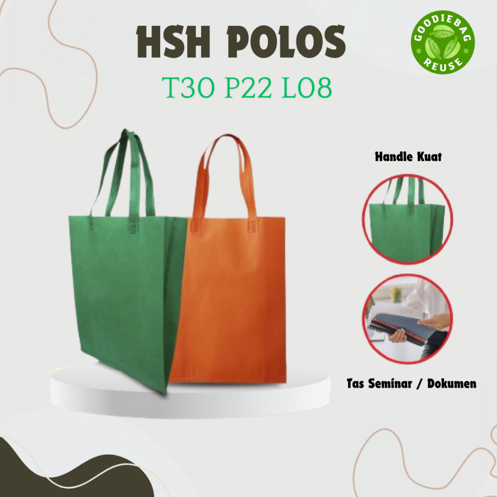 

Tas Spunbond Polos Custom Tas Dokumen Tas Seminar Tas Souvenir Tebal Ukuran HSH 30x22x8