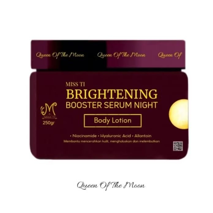 FREE BOX Brightening booster body lotion 250 gram Vampire serum night kuning BPOM pot burgundy HB Bo