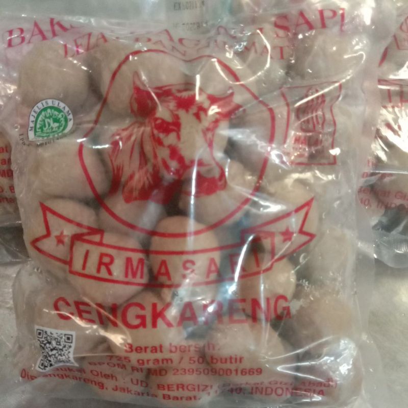 

bakso sapi IRMA SARI CENGKARENG 725Gr 50butir