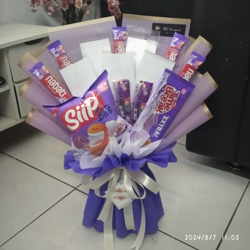 

buket Snack plus uang 5slot,buket viral, mrbouquet, buket lucu