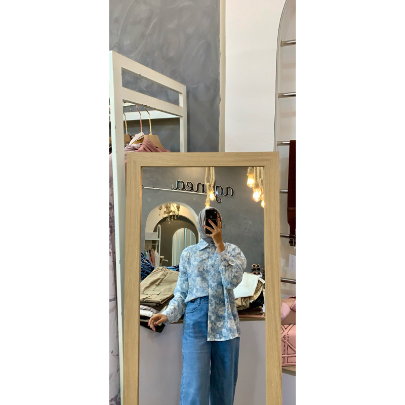 kemeja organdi motif