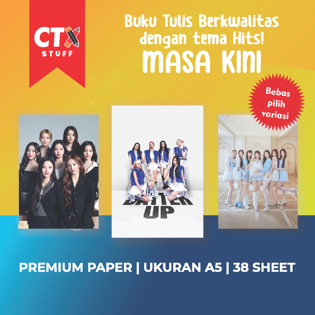 BABY MONSTER Buku Tulis A5 Buku Tulis Sekolah CUSTOM Cover Buku Tulis KPOP