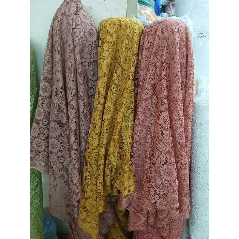 Kain/Bahan Brokat Katun Premium non glither//Kain brokat katun premium meteran//Bahan brokat katun k