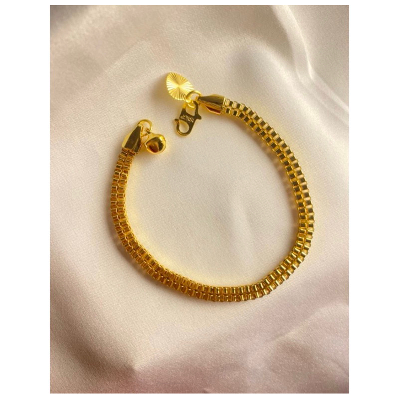 Gelang Xuping Rantai Milano Lipan Gold Emas 24K - Xuping Premium