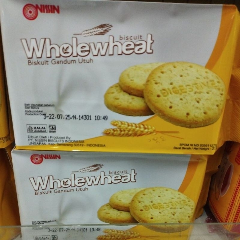 

nissin biscuit wholewheat gandum utuh 215g