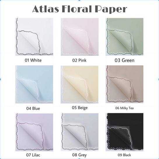 

[20 LEMBAR] Flower Wrapping Paper List Frame Cloud Awan Kertas Buket Bunga Florist