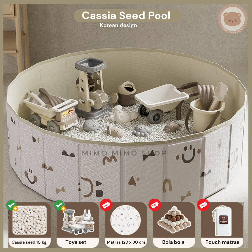 CASSIA SEED SAND POOL - kolam pasir batu cassia seed mainan motorik anak wammebear