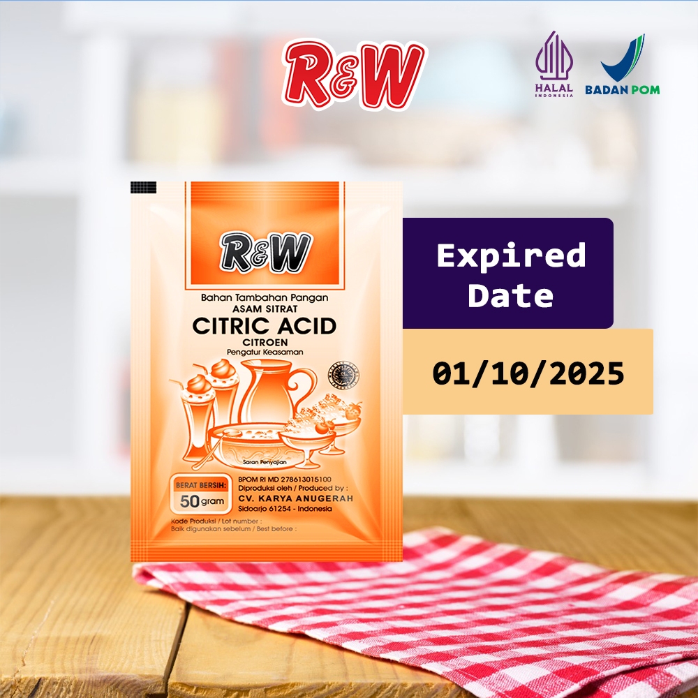 

Citric Sitrun Citrun Acid Asam Sitrat Rajawali R&W RW 50 g