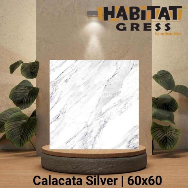 Keramik lantai Habitat 60x60 Milan Calacata Silver